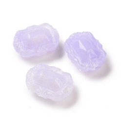 Lilac Opaque Acrylic Beads, Glitter Beads, Oval, Lilac, 18.5x13.5x9mm, Hole: 1.8mm, about 515pcs/500g
