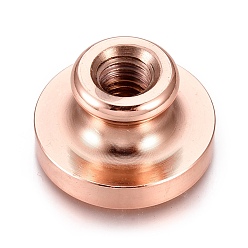 Rose Gold Blank Wax Seal Brass Stamp Head, without Engraving Logo, for Wax Seal Stamp, Round, Rose Gold, 25.5x5mm, Hole: 8mm