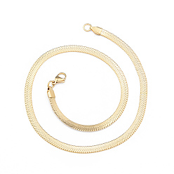 Oro 304 collar de cadenas de espiga de acero inoxidable para hombres, dorado, 15.75 pulgada (40 cm), amplia: 5 mm