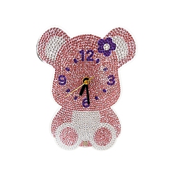 Mouse Animal DIY Diamond Painting Clock Kits for Starter, Diamond Art Kits for Home Office Wall Decoration, Mouse, 185x130mm