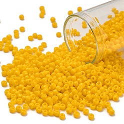 (42B) Opaque Sunshine Тохо 6/0 круглые бусины, японский бисер, (42 б) непрозрачный солнечный свет, 4 мм, отверстие : 1.5 мм, Около 168 шт / 10 г