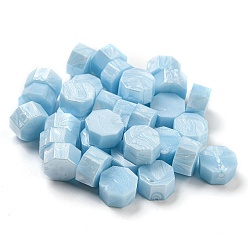 Светлый Стально-синий Частицы сургуча, для ретро печать печать, восьмиугольник, светло-стальной синий, размер бутылки: 40x34 мм, о 45шт / бутылка