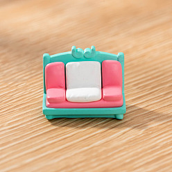 Furniture & Appliances Пластиковая мебель мини модель, аксессуары для кукольного домика с микро-ландшафтом, притворяясь опорными украшениями, диван, 32x24 мм