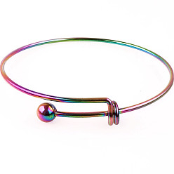 color Openable Stainless Steel Bracelet Plated Color 1.8mm Metal Jewelry Pendant Beaded