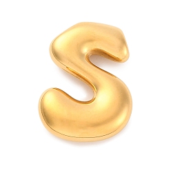 Letter S 304 подвески из нержавеющей стали, буквенное очарование, ионное покрытие (ip), реальный 18 k позолоченный, Письмо с, 22.5x17x5 мм, отверстие : 3.5x2.2 мм
