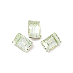 Хризолит Стеклянные стразы кабошоны, плоская задняя и задняя, граненые, прямоугольные, хризолит, 4x2.5x2 мм