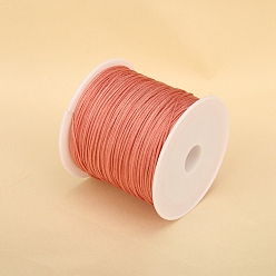 Tomato 50M Nylon Thread, Chinese Knot Cord, for Jewelry Making, Tomato, 0.8mm, about 54.68 Yards(50m)/Roll