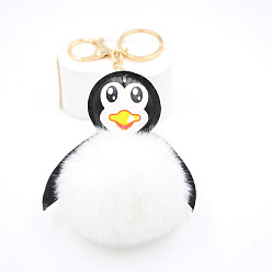 white Adorable Penguin Plush Keychain for Women's Car Keys and Bags