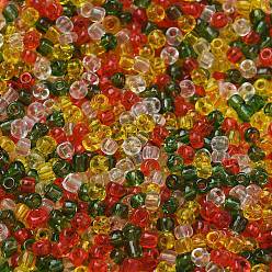 (52) Непрозрачная лаванда 4 рождественские цвета 8/0 прозрачные стеклянные круглые бусины, разноцветные, 3 мм, отверстие : 1 мм, около 10000 шт / упаковка