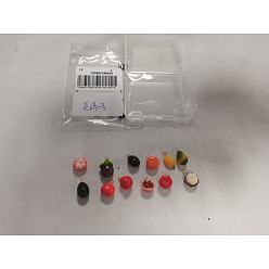 Other Fruits 12шт. 12 стили латунные акриловые подвески, без свинца и без кадмия, стойки покрытие, долговечный, золотые, фрукты, 15~19.5x9.5~12.5x6~10 мм, отверстие : 1.8 мм, 1 шт / стиль