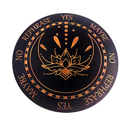 Цветок Деревянная маятниковая доска, биолокация гадальная доска, для колдовства принадлежности для викканского алтаря, плоско-круглые, цветок, 150 мм