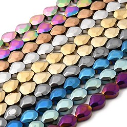 Немагнитные Гематит Немагнитные синтетический гематит бисер пряди, граненые, слеза, 10x8x5 мм, отверстие : 1 мм, около 39 шт / нитка, 15.55'' (39.5 см)