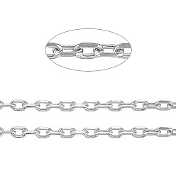 Нержавеющая Сталь Цвет Не тускнеет 3.28 ножки 304 цепи из нержавеющей стали, цепи с алмазной огранкой, пайки, граненые, овальные, цвет нержавеющей стали, 1.5x1x0.3 мм