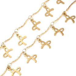 Золотой 304 цепи из нержавеющей стали ссылка, с катушкой, пайки, ионное покрытие (ip), бантом, золотые, 9x11x0.5 мм, 5 м / рулон