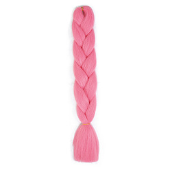 Hot Pink Long Single Color Jumbo Braid Hair Extensions for African Style - High Temperature Synthetic Fiber