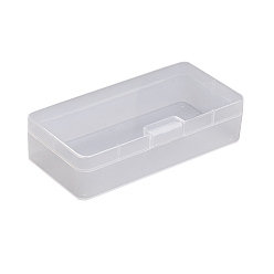 Clear Polypropylene Plastic Bead Storage Containers, Rectangle, Clear, 18.5x8.8x4.6cm