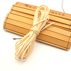 Champagne Yellow Faux Suede Cord, for Leathercraft, Champagne Yellow, 3x1.6mm, about 5.47 Yards(5m)/Bundle