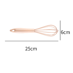 Pink 430 взбиватель яиц из нержавеющей стали, с пластиковой ручкой, инструмент для выпечки своими руками, розовые, 250x60 мм