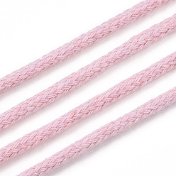 Pink Cotton String Threads, Macrame Cord, Decorative String Threads, for DIY Crafts, Gift Wrapping and Jewelry Making, Pink, 3mm, about 109.36 Yards(100m)/Roll.