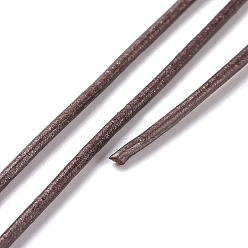 Кокосово-Коричневый Шнур натуральной кожи, кожаный шнур ювелирных изделий, ювелирные изделия DIY делает материал, круглые, окрашенные, кокосового коричневый, 1.5 мм
