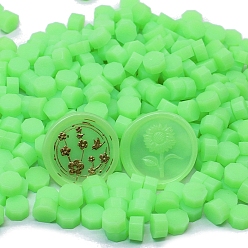 Lime Green Sealing Wax Particles, for Retro Seal Stamp, Octagon, Lime Green, Packing: 125x90mm