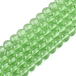 Светло-зеленый Прозрачные стеклянные бусины, круглые, светло-зеленый, 6~6.5 мм, отверстие : 1.4 мм, около 67~70 шт / нитка, 14.76 дюйм ~ 15.16 дюйм (37.5~38.5 см)