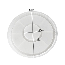 White DIY Silicone Jewelry Tray Molds, Resin Casting Molds, for UV Resin, Epoxy Resin Jewelry Making, Flat Rou, White, 180x21mm
