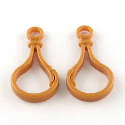 Шоколадный Непрозрачная сплошная цветная лампа в форме пластиковой вставки на кнопке, цвет шоколада, 51x25x5.5 мм, отверстие : 6 мм