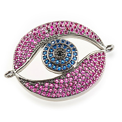 ZSS261-B Micro-inlaid hollow evil eye CZ jewelry connector Turkish eyes DIY bead jewelry accessories