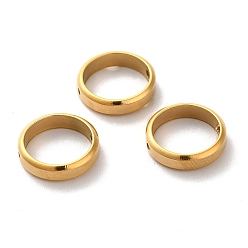 Golden Ion Plating(IP) 201 Stainless Steel Bead Frames, Ring, Golden, 12x3mm, Hole: 1mm