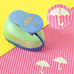 Umbrella Plastic Paper Craft Hole Punches, Paper Puncher for DIY Paper Cutter Crafts & Scrapbooking, Random Color, Umbrella Pattern, 70x40x60mm