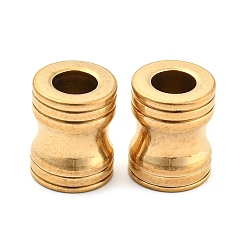Golden 304 Stainless Steel Beads, Ion Plating (IP), Column, Golden, 12x15mm, Hole: 6mm