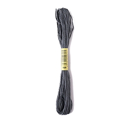 Slate Gray Polyester Embroidery Threads for Cross Stitch, Embroidery Floss, Slate Gray, 0.15mm, about 8.75 Yards(8m)/Skein