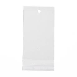 Claro Bolsas de celofán de plástico rectángulo, sellado autoadhesivo, con orificio para colgar, Claro, 17x8.3x0.02 cm