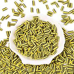 Шампанско-Желтый Стеклярус, непрозрачных цветов просачиваться, круглое отверстие, шампанское желтый, 8~10x4 мм, отверстие : 1.8 мм, Около 1800 шт / фунт