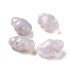 Thistle Opaque Acrylic Beads, Glitter Beads, Cloud, Thistle, 16.5x26x13mm, Hole: 2mm, about 150pcs/500g