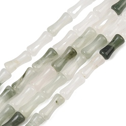 Tianshan Cui Natural Tianshan Cui Jade Beads Strands, Bamboo Joint, 12x5mm, Hole: 1.2mm, about 37pcs/strand, 14.96''(38cm)