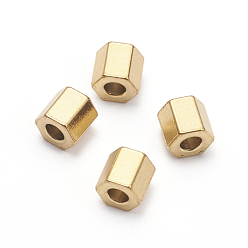 Golden Ion Plating(IP) 304 Stainless Steel Spacer Beads, Hexagon, Golden, 4.5x4.5x4mm, Hole: 1.8mm