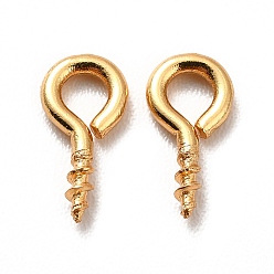 Настоящее золото 18K 304 скоба из нержавеющей стали, за половину пробурено бисера, реальный 18 k позолоченный, 10x4x1 мм, отверстие : 2 мм, штифты : 1 мм