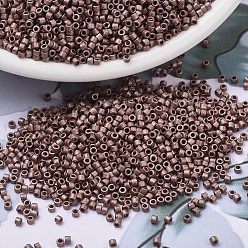 (DB1842F) Гальваническый Матовый Темно-ягодный Дуракоат Бусины miyuki delica, цилиндр, японский бисер, 11/0, (DB 1842 F) Duracoat оцинкованная матовая темная ягода, 1.3x1.6 мм, отверстие : 0.8 мм, Около 2000 шт / 10 г