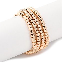 Гальванический Розовый Золотой Гальванические нити из синтетических немагнитных гематитовых бусин, граненые, рондель, покрытием из розового золота, 3x2 мм, отверстие : 0.8 мм, около 198 шт / нитка, 15.59'' (39.6 см)