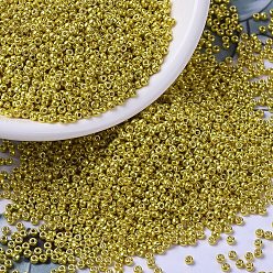 (RR1071) Дуракоат Гальванизированной Цедры Миюки круглые бусины рокайль, японский бисер, 11/0, (rr 1071) оцинкованная цедра, 11/0, 2x1.3 мм, отверстие : 0.8 мм, Около 1111 шт / 10 г