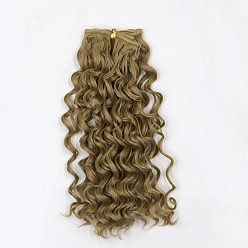Olive High Temperature Fiber Long Instant Noodle Curly Hairstyle Doll Wig Hair, for DIY Girl BJD Makings Accessories, Olive, 7.87~9.84 inch(20~25cm)