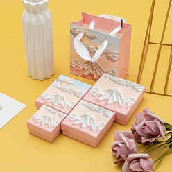 Pink Бумажные пакеты для упаковки ювелирных изделий, прямоугольные, розовые, 11x6x12 мм