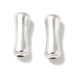 Серебро Стойки обшивки латунные бусины, долговечный, без свинца и без кадмия, кость, серебряные, 8x3 мм, отверстие : 1.2 мм