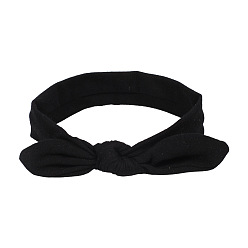 black Retro Butterfly Bow Bunny Ear Headband with 10 Color Options for Kids