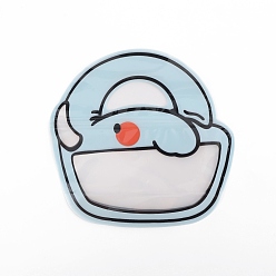 Слон Мультяшные животные пластиковые печенья подарочные пакеты с замком-молнией, многоразовые упаковочные пакеты, верхнего уплотнения, самоклеящиеся пакеты для конфет, слон, 19.5x20 см