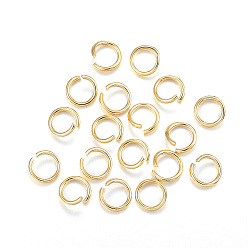 Real 24K Gold Plated 304 Stainless Steel Jump Rings, Open Jump Rings, Real 24k Gold Plated, 18 Gauge, 7x1mm