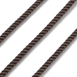 Коричневый Круглый полиэфирный шнур, витой шнур, для переезда, кемпинг, приключение на открытом воздухе, скалолазание, садоводство, кофе, 3 мм