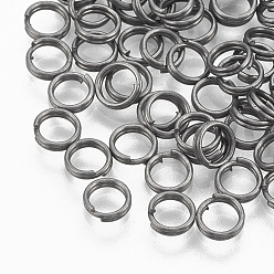 Raw(Unplated) Iron Split Rings, Double Loops Jump Rings, Cadmium Free & Lead Free, Raw(Unplated), 6x1.4mm, about 4.5mm Inner Diameter, about 7000pcs/1000g